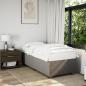 Preview: ARDEBO.de - Bettgestell ohne Matratze Taupe 90x190 cm Stoff