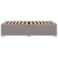 Preview: Bettgestell ohne Matratze Taupe 90x190 cm Stoff