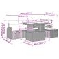 Preview: Gartensofa-set 6 Stk. Schwarz Poly-Rattan