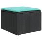 Preview: 8-teiliges Gartensofa-Set mit Kissen, schwarzes Polyrattan