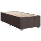 Preview: Bettgestell ohne Matratze Dunkelbraun 90x200 cm Stoff