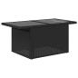Preview: 7-tlg. Garten-Sofagarnitur mit Kissen Schwarz Poly Rattan Akazie