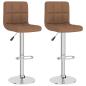 Preview: Barhocker 2 Stk. Braun Stoff