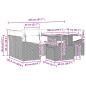 Preview: Gartensofa-set mit Kissen 7 pcs Schwarz und Blau Poly Rattan