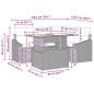 Preview: Garten-Sofa-Set mit Kissen mit Speicher 5 pcs Schwarz und blau