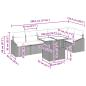 Preview: Garten-Sofa-Set mit Kissen mit Speicher 7 pcs Schwarz und blau