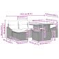 Preview: Sofa Set 7 Stk. Schwarz und Blau Poly Rattan