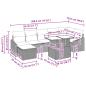 Preview: Gartensofa-set mit Kissen 8 pcs Schwarz und Blau Poly-Rattan