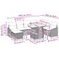 Preview: Sofa Set mit Kissen 9 pcs Schwarz und Blau Poly-Rattan