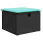 Preview: Garten-Sofa-Set mit Kissen 6 pcs Schwarz Poly Rattan
