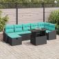 Preview: ARDEBO.de - Gartensofa-set 8 Stk. Poly-Rattan