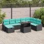 Preview: ARDEBO.de - Gartensofa-set 9 Stk. Poly-Rattan