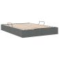 Preview: Aufbewahrungsbett mit Speicher Dunkelgrau 153 x 203 cm Stoff