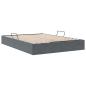 Preview: Aufbewahrungsbett mit Speicher Dunkelgrau 137 x 190 cm Samt