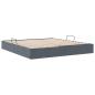 Preview: Aufbewahrungsbett mit Speicher Dunkelgrau 193 x 203 cm Samt