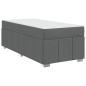 Preview: Bettrahmen mit Matratze Dunkelgrau 80 x 200 cm Stoff