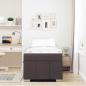 Preview: Bettrahmen mit Matratze Dunkelbraun 100 x 200 cm Stoff