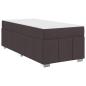 Preview: Bettrahmen mit Matratze Dunkelbraun 100 x 200 cm Stoff