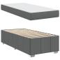 Preview: Bettrahmen mit Matratze Dunkelgrau 120 x 190 cm Stoff