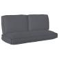 Preview: Kissenset Oxford-Stoff Anthrazit 120 x 50 x 52 cm