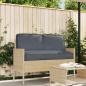 Preview: Kissenset Oxford-Stoff Anthrazit 120 x 50 x 52 cm