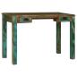 Preview: Schreibtisch Braun 112 x 55 x 76 cm Massives upgecyceltes Holz