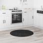 Preview: Anti-Rutsch Shaggy Teppich Dunkelgrau 90 x 90 cm PP