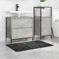Preview: Rutschfeste Badmatte Dunkelgrau 60 x 90 cm PP