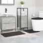 Preview: Anti-Rutsch Badematten-Set 3 stk. Dunkelgrau 50 x 80 cm PP