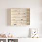 Preview: ARDEBO.de - Wanddisplay-Case mit Regal Beige 60 x 8,5 x 54 cm Sperrholz