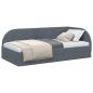 Preview: Eckbettgestell Dunkelgrau 100 x 200 cm Samt