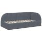 Preview: Eckbettgestell Dunkelgrau 100 x 200 cm Samt