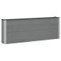 Preview: ARDEBO.de - Hochbeet Grau 200 x 30 x 72 cm WPC und Aluminium
