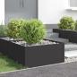 Preview: ARDEBO.de - Raseneinfassung 4 stk. 60 x 60 x 35 cm Stahl Schwarz