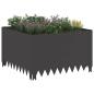 Preview: Raseneinfassung 4 stk. 60 x 60 x 35 cm Stahl Schwarz