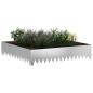 Preview: Raseneinfassung 4 stk. 100 x 100 x 20 cm Stahl Silber