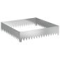 Preview: Raseneinfassung 4 stk. 100 x 100 x 20 cm Stahl Silber