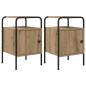 Preview: ARDEBO.de - Nachttisch 2 Stk. Artisan-Eiche 35 x 36,5 x 56 cm Holzwerkstoff