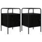 Preview: Nachttisch 2 Stk. Schwarze Eiche 35 x 36,5 x 56 cm