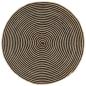 Preview: ARDEBO.de - Teppich Handgefertigt Jute mit Spiralen-Design Schwarz 90 cm