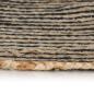 Preview: Teppich Handgefertigt Jute mit Spiralen-Design Schwarz 90 cm