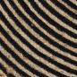Preview: Teppich Handgefertigt Jute mit Spiralen-Design Schwarz 90 cm