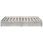 Preview: Bettgestell mit Schubladen Betongrau 160x200 cm Holzwerkstoff