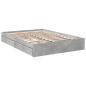 Preview: Bettgestell mit Schubladen Betongrau 160x200 cm Holzwerkstoff