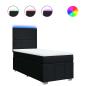 Preview: Boxspringbett mit Matratze Schwarz 90x200 cm Stoff