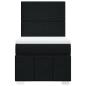 Preview: Boxspringbett mit Matratze Schwarz 90x200 cm Stoff