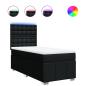Preview: Boxspringbett mit Matratze Schwarz 90x200 cm Stoff
