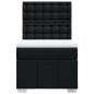 Preview: Boxspringbett mit Matratze Schwarz 90x200 cm Stoff