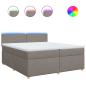 Preview: Boxspringbett mit Matratze Taupe 200x200 cm Stoff