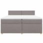 Preview: Boxspringbett mit Matratze Taupe 200x200 cm Stoff